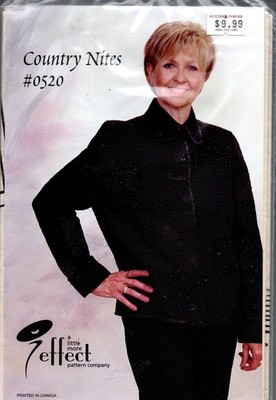 A Little More Effect #0520 Country Nites Jacket Pattern UNCUT Size 8 - 24