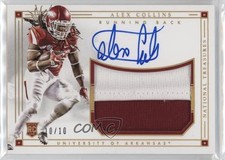 2016 National Treasures Collegiate Century Gold 10/10 Alex Collins #216 Auto 0s3
