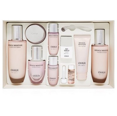 O HUI Miracle Moisture Pink Barrier 4-teiliges Spezialset Hautpflege Geschenkset