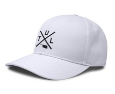 TUL Snapback Trucker Baseball Cap, Embroidered Logo (TUL - Tulsa All White)