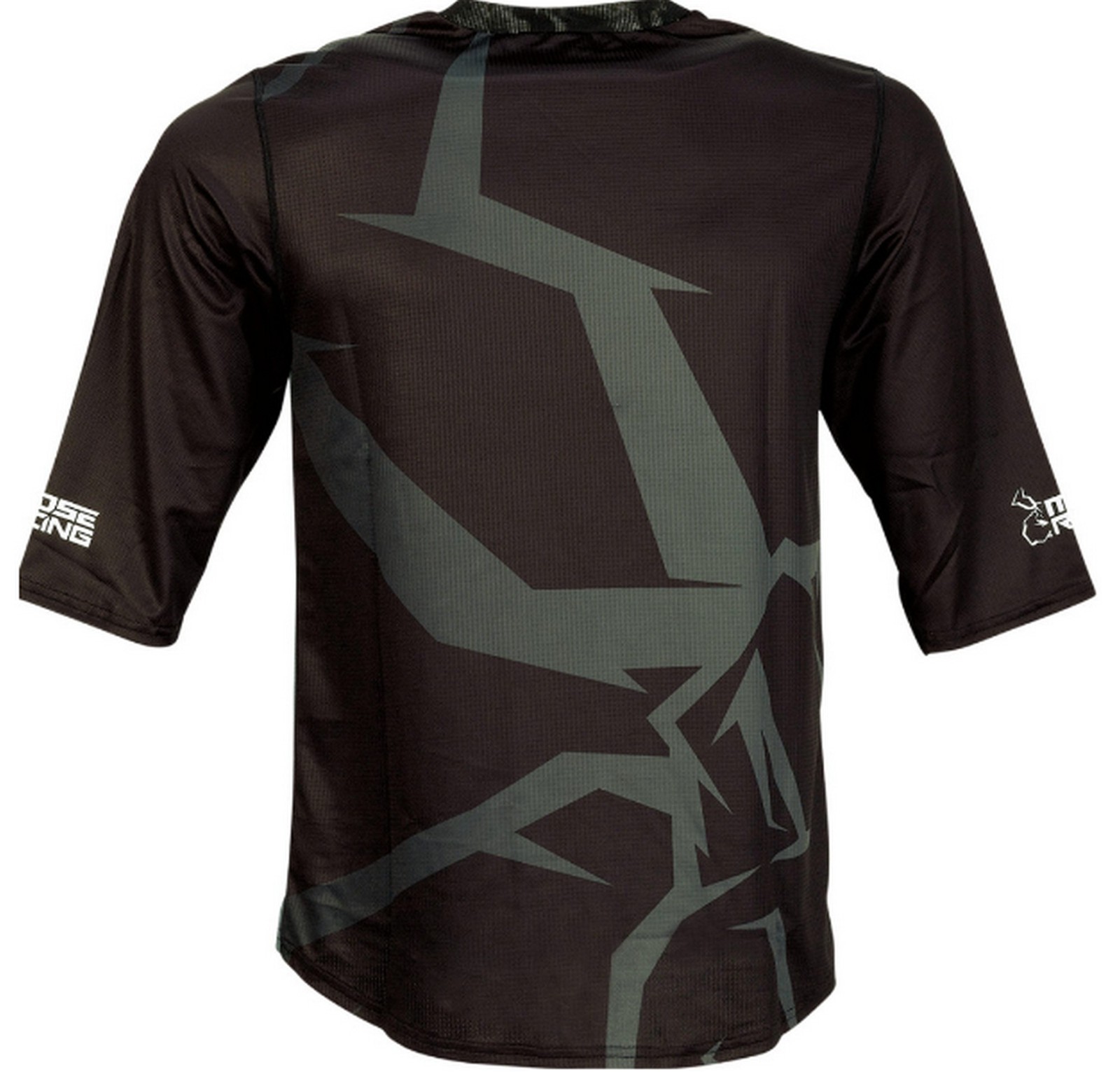 Moose MTB Mens 3/4 Sleeve Mountain Bike Jersey Black