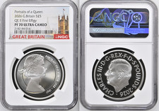 2026 GB £5 QEII PORTRAITS OF A QUEEN 1ST EFFFIGY 1OZ NGC PF70 w/OGP