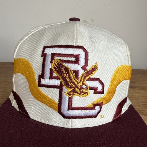 Vintage Boston College Eagles Apex One Wave Ribbon Snapback Baseball Hat NOS - Picture 2 of 11