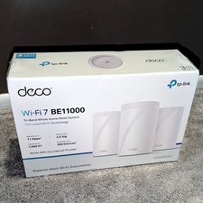 TP-Link Deco BE11000 WiFi 7 Mesh System 3-Pack Tri-Band NEW SEALED AXE11000