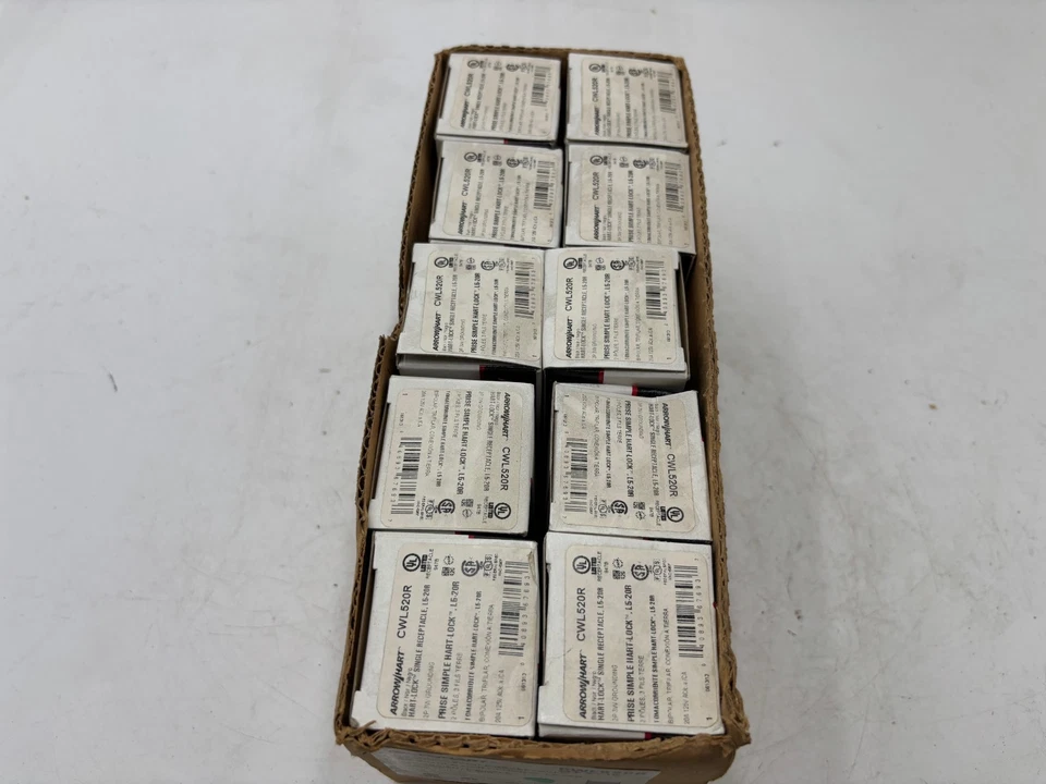 Arrow Hart CWL520R Hart Lock Single Receptacle 20A 125V 2P 3W Lot of 10 - Image 2 of 3