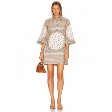 ZIMMERMANN Cream Bandana Paisley Tunic Mini Dress REVOLVE $860 Retail
