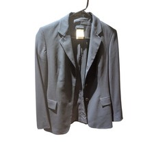 Piazza Sempione Black Stretch Wool Single Breasted Blazer IT 40 US 4