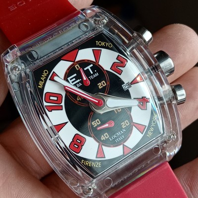 LOCMAN ITALY Chrono Quartz, Big Size 30mt, 42x52mm Men's Watch - Vintage NOS