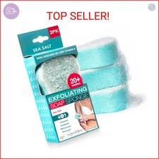 Spongeables Body Wash in a 20 Wash Sponge, Sea Salt, 3 Count