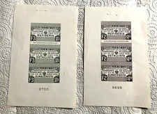 1Cuba 2 blocks of 3 Mint -RARE-test, American Bank Note. Sugar Rations