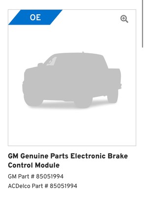 Genuine GM Module Kit 85051994 Anti-Lock Brake System control module