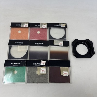 Lot of 9  - Hoyarex  3'' Drop-in Filters & Close-up Lenses
