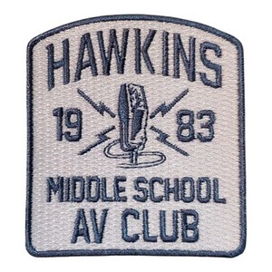 Stranger Things Hawkins 1983 AV Club Patch. Embroidered. Iron On. 3"x2.5"