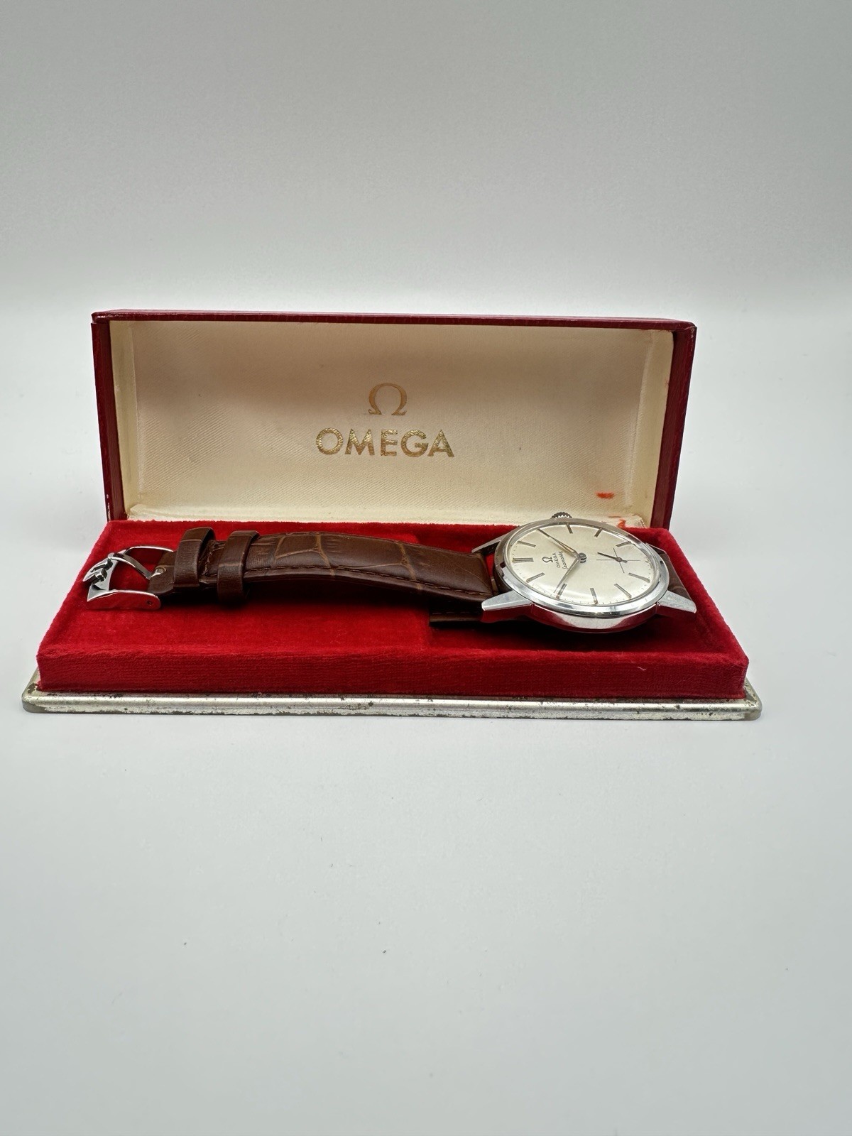 Vintage 1961 Omega Seamaster 268 18445448  Boxed Working Order Leather Strap image 3