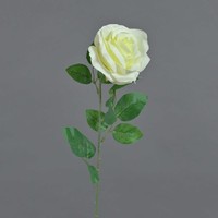 Artplants Kunstblume Rose Pezos, Creme, 60Cm