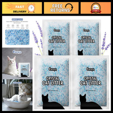 Lavender-Scented Crystal Cat Litter - Silica Gel, 17.2 lbs Value Pack 4 x 4.3 l
