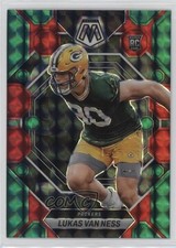 2023 Panini Mosaic Rookies Choice Red & Green Prizm Lukas Van Ness #342 3hd