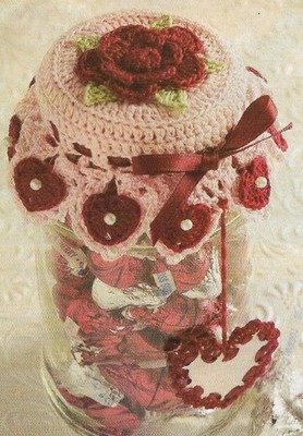 Heart Jar Edging crochet pattern instructions
