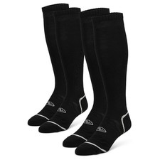 Unisex Youth Soccer Socks Small 2-Pack Black Athletic Sports Crew Socks