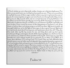 Fridge Magnet Psalms Chapter 38 English TEHILLIM Old Testament Holy Bible Torah