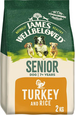 Complete Dry Senior Dog Food Turkey and Rice, 2 Kg 11.56 per kilo