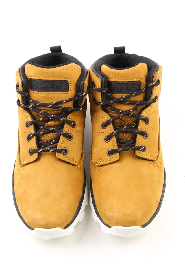 Timberland A26MN Garçon Marron Chaussures Cuir EU37 UK4 Lacet Rebotl Amande Bout - Photo 4/4