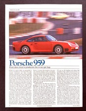 1986 Porsche 959 Coupe Road Test Technical Data Photos Review Article