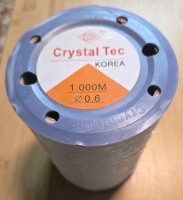 Elastische transparente Perlenschnur zum Fädeln v. Crystal Tec - 0,6 mm - 1000 m