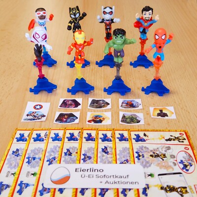 Neu MARVEL SUPER HEROES 2 Komplettsatz Ü-Ei Figuren 2024 alle BPZ VQ Superhelden