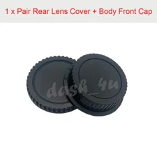 1 x Pack Rear Lens Cover + Camera Body Front Cap for Canon EOS EF DSLR SLR Lens