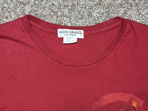 MGM Grand Las Vegas Men’s T-Shirt Cirque Du Soleil Graphic Red Crew S/S Size L - Picture 11 of 21