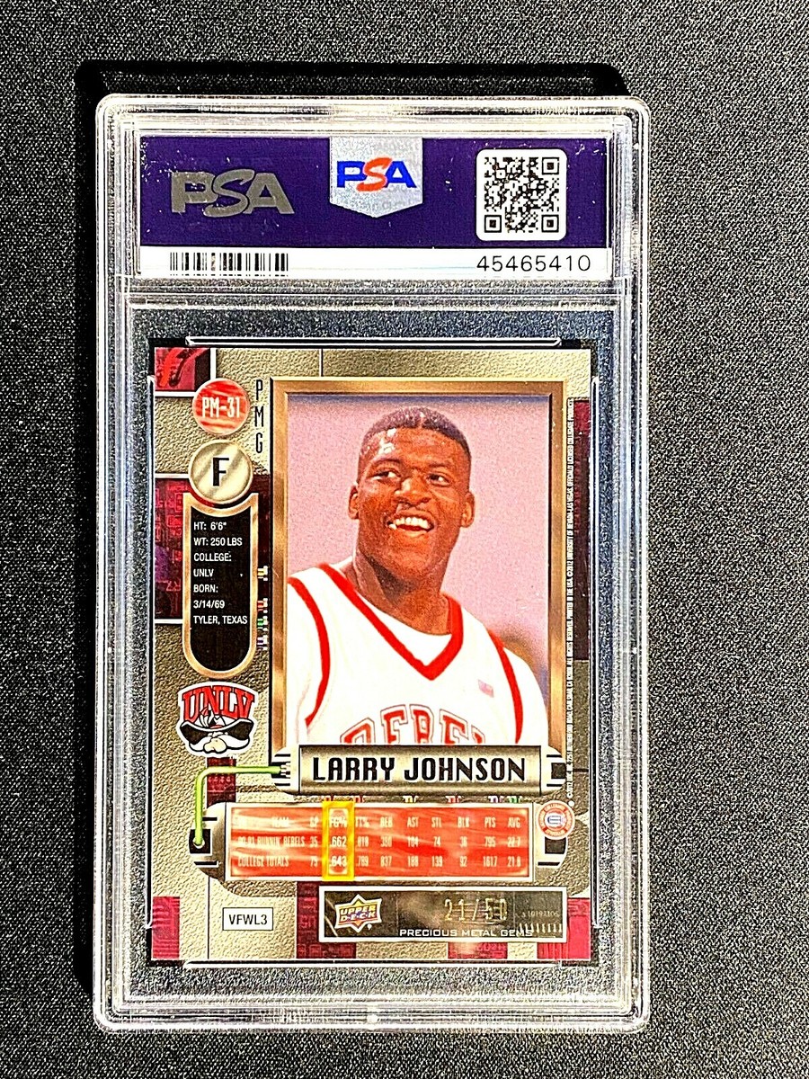 2011 FLEER RETRO LARRY JOHNSON PMG PRECIOUS METAL GEMS /50 BLUE SP 