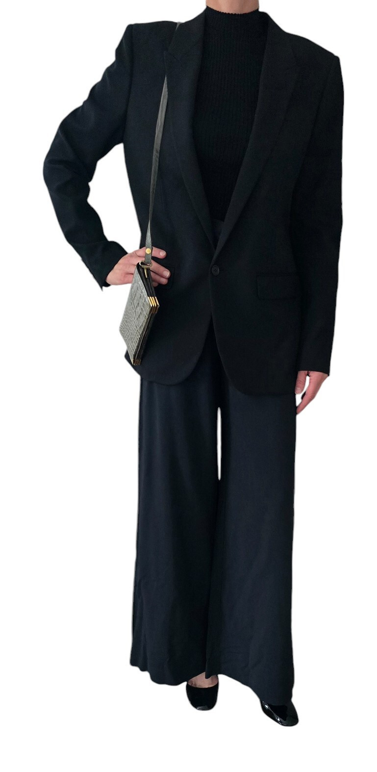 Giacca blazer lana Saint Laurent Paris jacket nera taglia FR 44 = DT 42