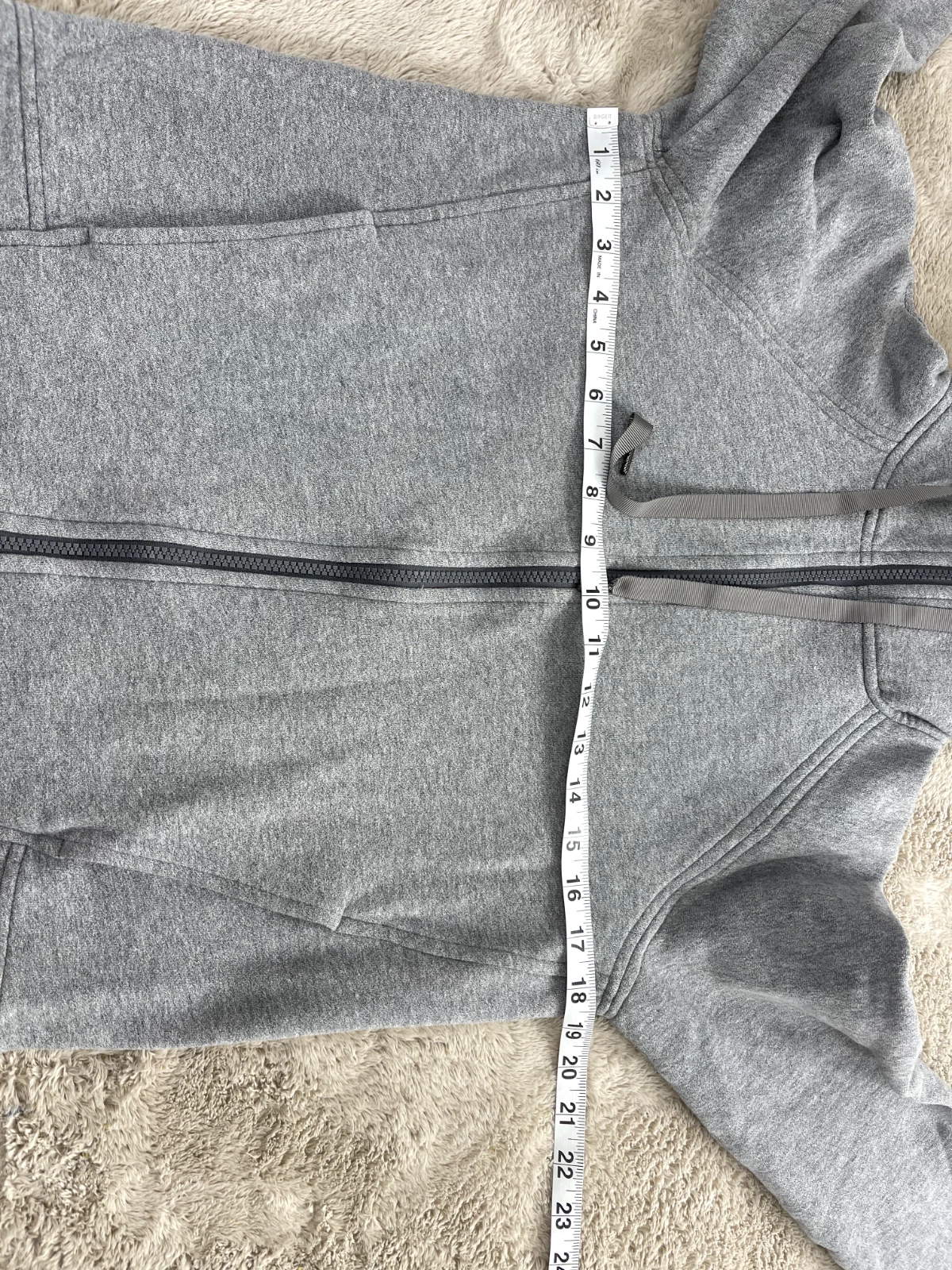 VETEMENTS Lululemon Fleece Please Felpa con Cappuccio Heathered Giacca Maculata Donna Taglia 6