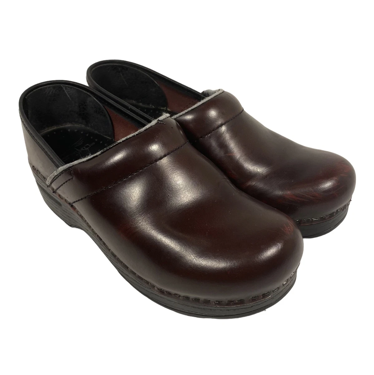 Dansko Professional Cabrio Cordovan Clogs Womens Nursing Shoes Sz
