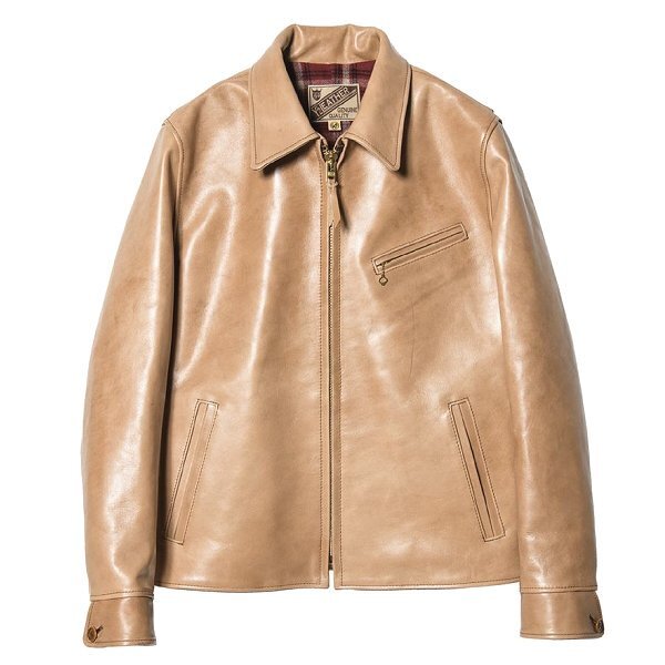 Last One Y'2 Leather KR-42 Kakishibu Horse Single Riders Jacket 38 40 ...
