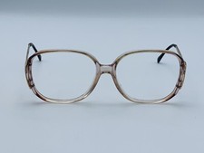LUXOTTICA Vintage Frames Clear Brown EYEGLASSES Oversize Large FRAME Women  s