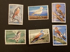 ICOLLECTZONE Cyprus 329-334 XF NH birds.