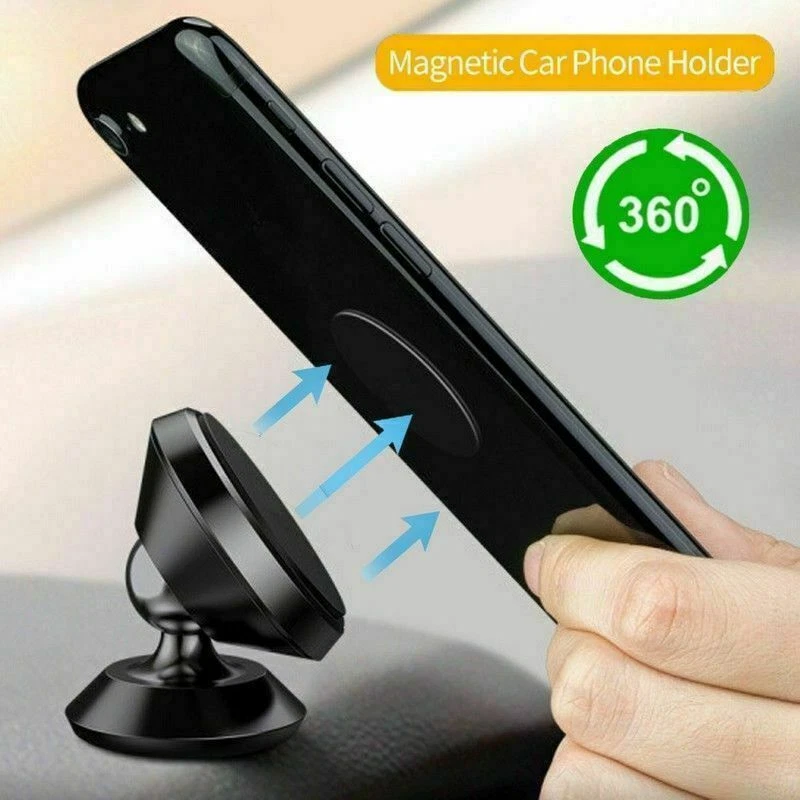 Universal 360° Magnetic Car Mount Cell Phone Holder Stand For iPhone Samsung GPS - Image 2 of 4