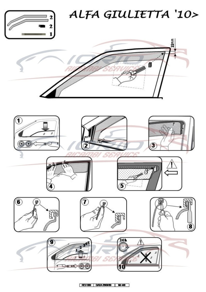 DEFLETTORI ARIA ALFA ROMEO GIULIETTA FARAD ANTERIORI - Foto 3