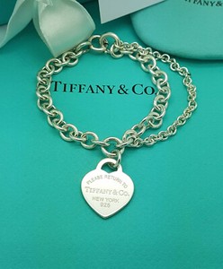 return to tiffany double chain heart 