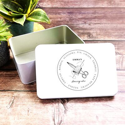 Nadelschere Zubehör Vintage personalisierte Nähdose