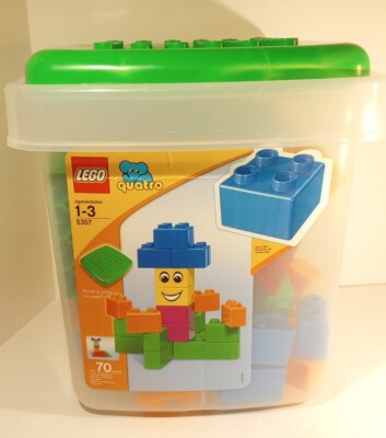 LEGO Set 5357 Large Quatro Bucket w/ Lid 64 Pieces Missing Pieces  673419042222|