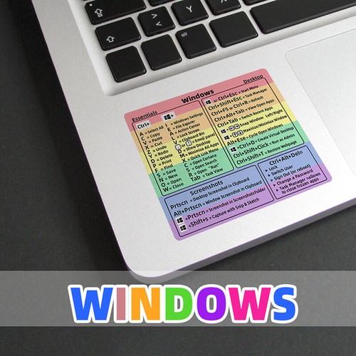 Reference Keyboard Shortcut Sticker Adhesive For PC Laptop Desktop - Photo 12/16