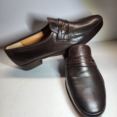 BALLY Brown Slip On Soft Leather Loafers Men display picture 2