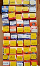 LOT of 50 Vtg RCA/Sylvania /Tungsol /GE/ NOS Electron Tubes Radio AMP w/Boxes c