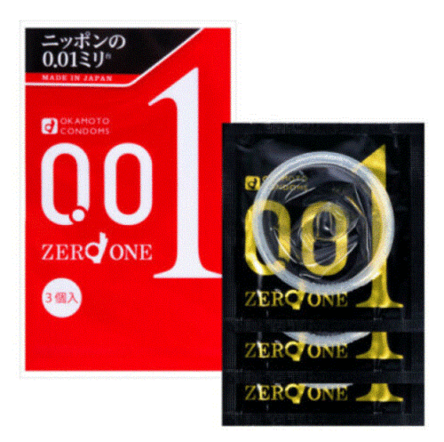 OKAMOTO ZERO ONE 001 Ultra thin Condom 3pc Standard Made in Japan - Picture 3 of 10