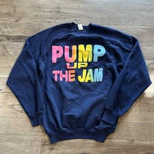 Vintage 1980s Tulex Women’s 2XL USA Made “Pump Up The Jam” Crewneck