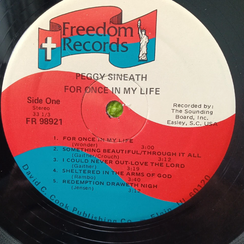 Peggy Sineath - For Once In My Life LP Freedom Records FR-98921 - Image 3 of 4