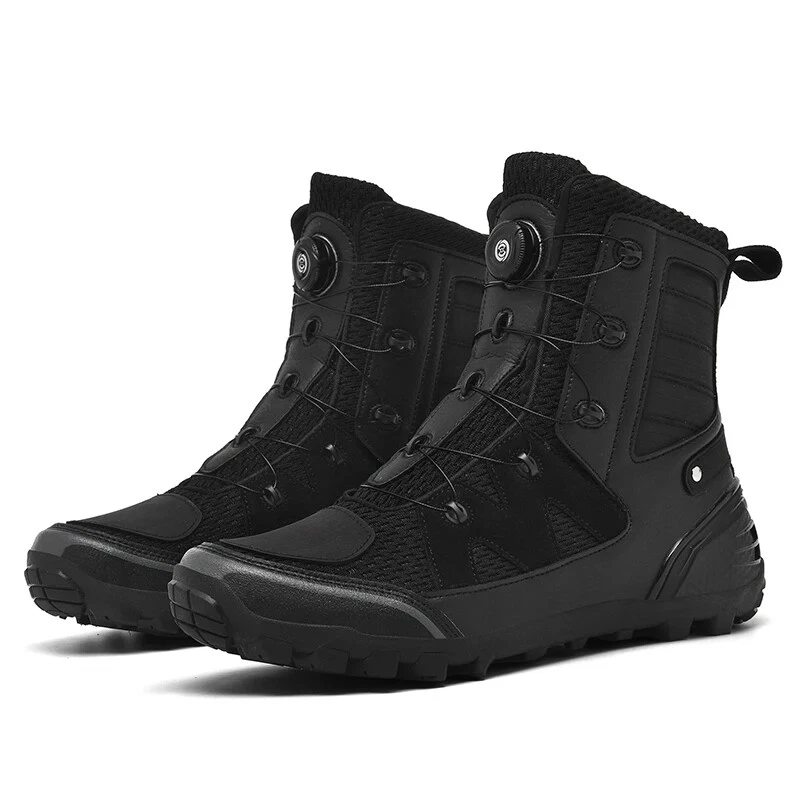 Botas de motocicleta para hombre Zapatos informales Cuero de microfibra Botas de equitación de motocross Foto 4 de 4